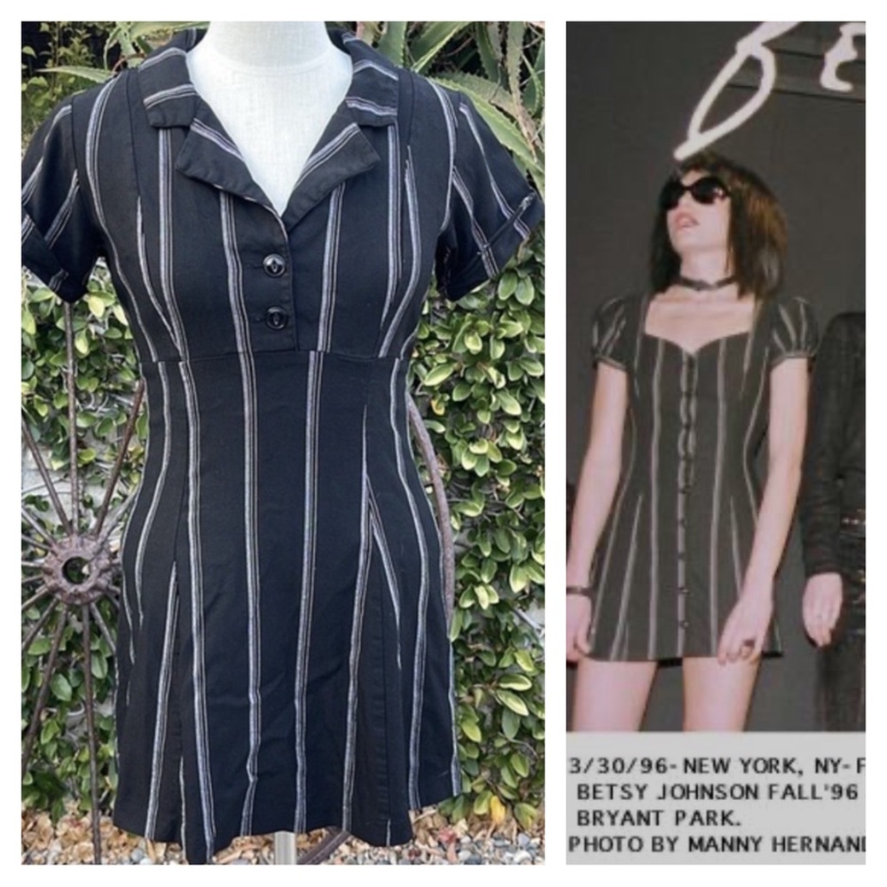 Betsey Johnson Fall 1996 vintage striped mini dress